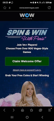 Wow Vegas - Welcome Bonus Claim