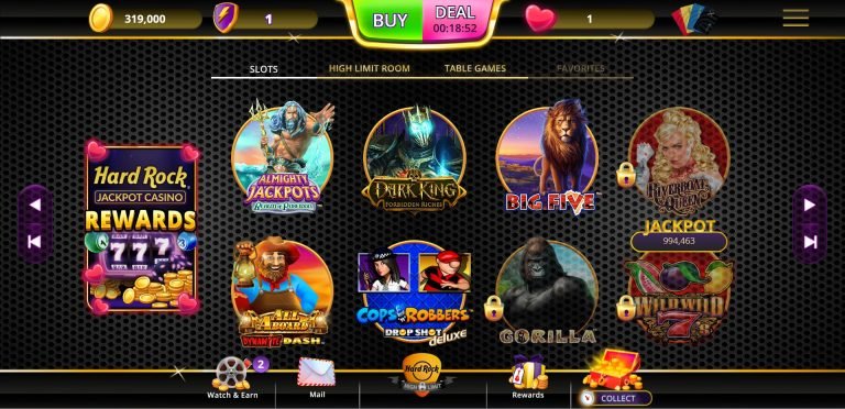 hard rock social casino games