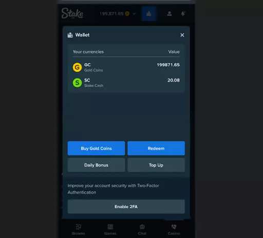 stake us user wallet 2