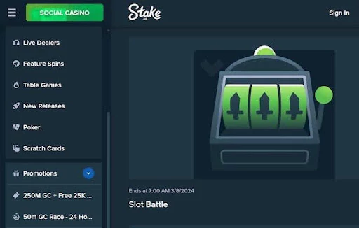 stake.us - 3 slot battle