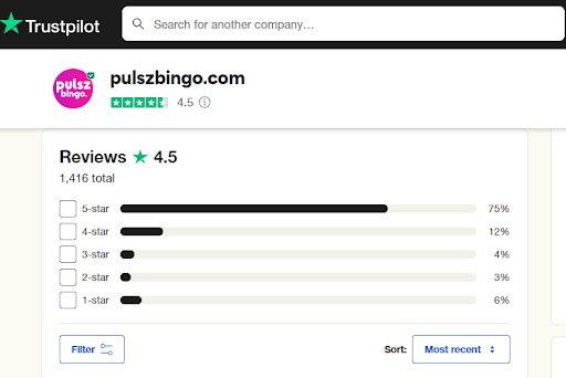 pulsz bingo trust pilot