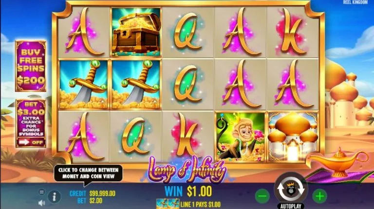 Lamp of Infinity Slot Casinos