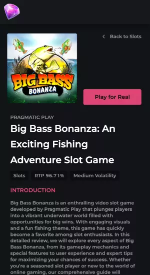 Vegas Gems - Games - Big Bass Bonanza