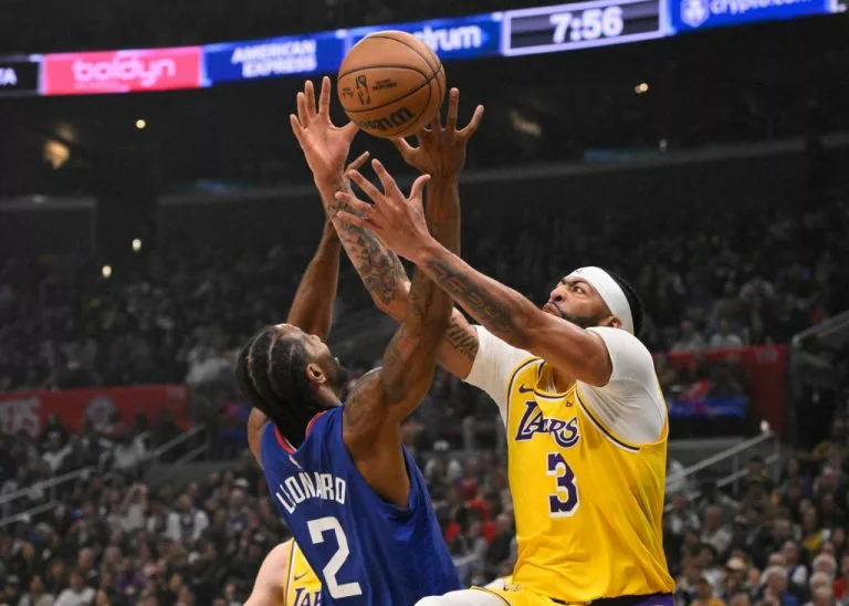 Clippers vs Lakers at Crypto.com Arena - Anthony Davis & Kawhi Leonard