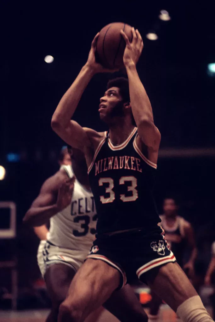 Kareem Abdul-Jabbar #33 of the Milwaukee Bucks