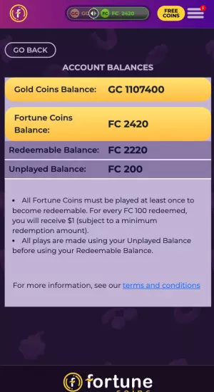 Fortune Coins - GC and FC