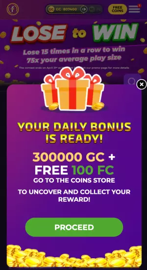 fortune coins daily bonus