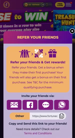 fortune coins friend referral