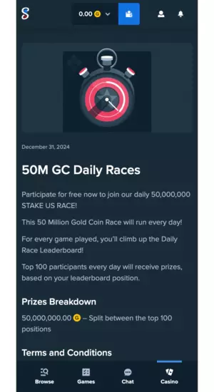 stake promos daily races