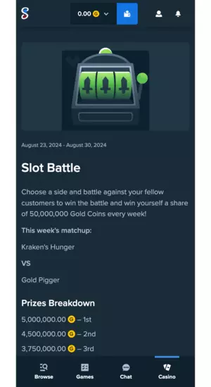 stake promos slot battle