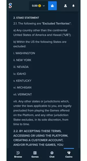 stake us t&c excluded states