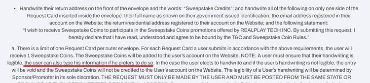 Real Prize T&Cs