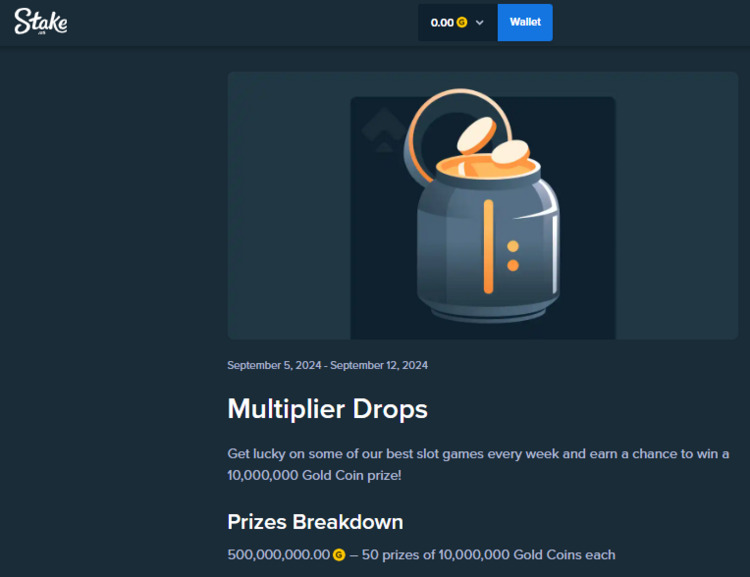 Multiplier drops stake.us